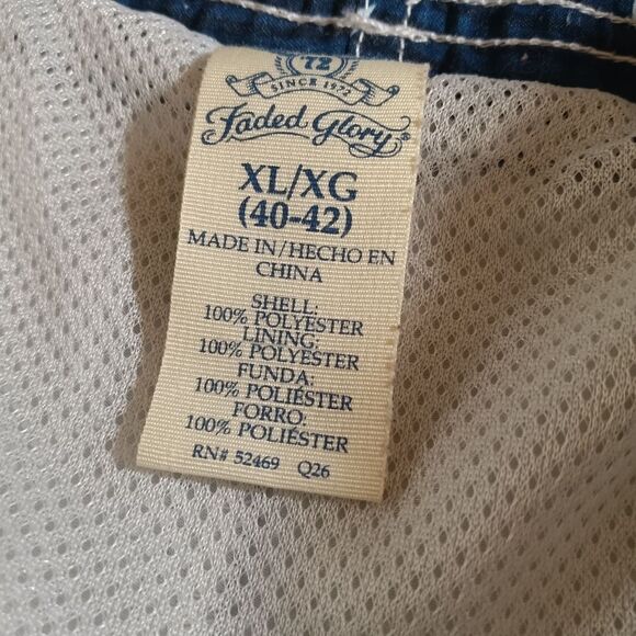 Faded Glory Patriot American Flag Swim Trunks Sz 40-42 - Picture 3 of 4